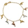 Image 1 : Gold Filled Tri Color Dolphin Bracelet