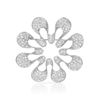 Image 1 : Round Pave-Set Diamond Brooch In 18K White Gold | 363707