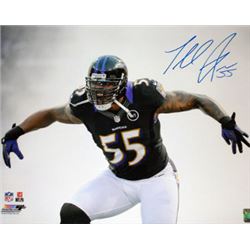 Terrell Suggs Signed Baltimore Ravens 16X20 Photo Black Jersey Yell