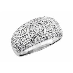 SS DIAMOND RING - Size 7 (#9841D)