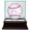 David Justice Signed Official Major League Baseball Dual 90 NL ROY & 95 WS Champs W/ Glass Case (Atl