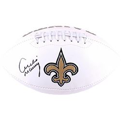 Archie Manning Signed New Orleans Saints White Logo Football- Steiner Hologram (Left Side Sig)