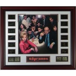 Sopranos Unsigned Engraved Signature Series W/ Cast Photo 36X31 Custom Framed (Entertainment)