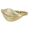 Sterling Silver Gold Leaf Ring