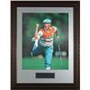 Payne Stewart Unsigned 16X20 Photo Fist Pump/Leg Kick Leather Framed