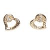 Sterling Silver Gold Heart Earrings