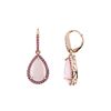 Image 1 : SS/PGPLATED PINK OPAL / PIN SAPP LEVERBK EARRINGS (#9833MUL)