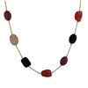 Image 1 : Cherry Quartz And Amy Combination Semi Precious Faceted Chunky Stones On Gold Plated Sterling Silver