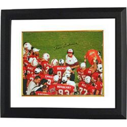 Tom Osborne Signed Nebraska Cornhuskers 16X20 Photo Custom Framed Gatorade (3X National Champ-Black 