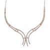 Image 1 : Sterling Silver Rose Gold Plated CZ Necklace