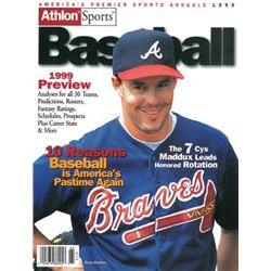 Greg Maddux Unsigned Atlanta Braves Athlon Sports 1999 MLB Baseball Preview Magazine