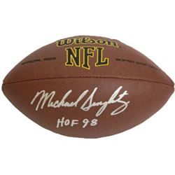 Mike Singletary Signed Wilson NFL Super Grip Full Size Rep Football HOF 98 (Chicago Bears)