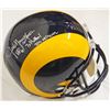 Image 1 : Jack Youngblood Signed LA Rams Throwback Riddell Full-Size Replica Helmet W/3 Stats