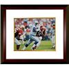 Image 1 : Michael Irvin Signed Dallas Cowboys 16X20 Photo Custom Framed Playmaker (White Jersey Horizontal Vs 