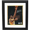 Image 1 : Magic Johnson Signed Los Angeles Lakers 16X20 Photo Layup Custom Framed