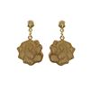 Image 1 : Gold Filled Rose Flower Cutout Dangle Post Earrings, 0.98"