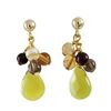 Image 2 : Assorted Colors Semi Precious Stones On Gold Plated Sterling Silver Post Earrings