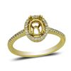 Image 1 : Oval Cut Diamond Semi-Mount Engagement Ring In 14K Yellow Gold|439780