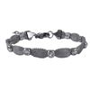 Image 1 : Silver Stainless Steel Mesh With White Crystal Bracelet-7