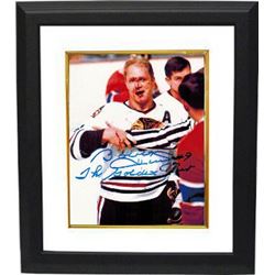 Bobby Hull Signed Chicago Blackhawks 8X10 Photo Custom Framed "The Golden Jet" Blood