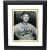 Image 1 : Carl Erskine Signed Brooklyn Dodgers B&W 8X10 Photo Custom Framed