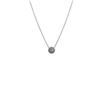 Image 1 : Sterling Silver CZ Round Necklace