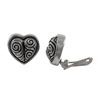 Image 1 : SILVER- BLACK CLIP EARING