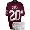 Image 1 : Billy Sims Signed Oklahoma Sooners Maroon Custom Jersey 78 Heisman XL