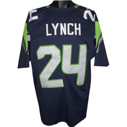 Marshawn Lynch Seattle Seahawks Unsigned Navy Prostyle Jersey XL