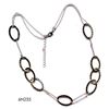 Image 1 : Two Tone Oval Necklace