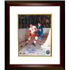 Image 1 : Gordie Howe Signed Detroit Redwings 8X10 Photo HOF 72 Vs Toronto Maple Leafs Custom Framed