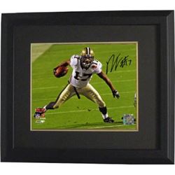 Robert Meachem Signed New Orleans Saints 16X20 Photo (Super Bowl XLIV) Custom Framed- Meachem Hologr