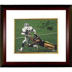 Larry Brown Signed Dallas Cowboys 8X10 Photo Custom Framed SB XXX MVP (Horizontal Run)- Brown Hologr