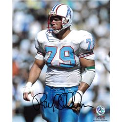 Ray Childress Signed Houston Oilers 8X10 Photo (White Jersey)