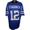 Image 1 : Roger Staubach Dallas Cowboys Unsigned Royal Blue TB Prostyle Jersey XL