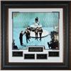 Image 1 : The Beatles Unsigned Engraved Collection 32X32 Ed Sullivan Show Engraved Signature Series Leather Fr