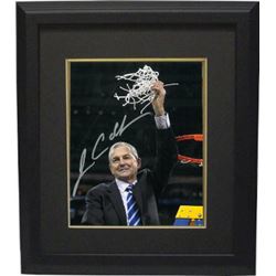 Jim Calhoun Signed Connecticut Huskies 8X10 Photo Custom Framed (3X National Champs)