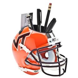 Virginia Tech Hokies (Orange) NCAA Football Schutt Mini Helmet Desk Caddy