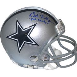 Bob Lilly Signed Dallas Cowboys Riddell Mini Helmet Mr. Cowboy