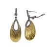 Image 1 : Sterling Silver-CZ Two Tone Earring