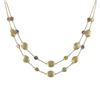 Image 1 : 2 Row Multi Matte Gold Neck