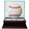 Image 1 : Kendrys Morales Signed Official Major League Baseball W/ Glass Case (Royals)