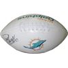 Image 1 : Paul Warfield Signed Miami Dolphins Logo Football Dual 17-0 & HOF 83