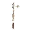 Image 2 : Gold Plated Sterling Silver, With Rhodonite(Pink) Color Combination Semi Precious Stones Post Earrin