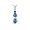 Image 1 : SS KYANITE / WHITE TOPAZ PENDANT (#8105MUL)