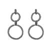 Image 1 : Sterling Silver-Circle Match Earring