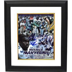 Russell Maryland Signed Dallas Cowboys 8X10 Photo Custom Framed 3X SB Champ (Collage)- Maryland Holo