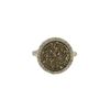 Image 1 : 12Mm Sterling Silver Round Champaign Ring