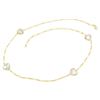 Image 1 : 24IN STERLING SILVER GOLDPLATED HEART WHITE MOTHER-OF-PEARL NECKLACE - Size 24 (#827MOP-WHT)