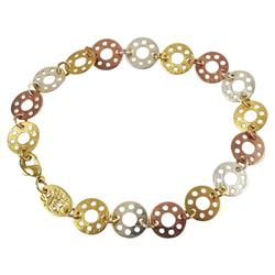 Gold Filled Tri Color Bracelet